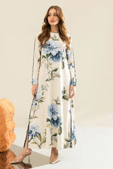 LULUSAR - 3PC PRINTED SHIRT WITH PATCHES AND CHIFFON DUPATA AND TROUSER - RB11179