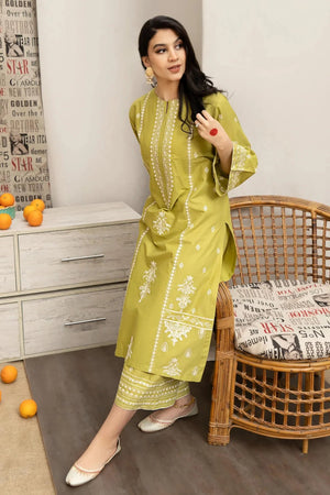 URGE - 2PC EMBROIDERED SHIRT WITH EMBROIDERED PATCHES AND TROUSER - RB11207