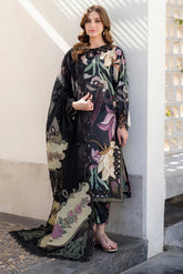 BAROQUE- 3PC PRINTED SHIRT WITH PATCHES AND CHIFFON DUPATA AND TROUSER - RB11166
