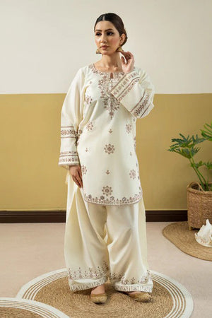 URGE - 2PC EMBROIDERED SHIRT WITH EMBROIDERED PATCHES AND TROUSER - RB11163