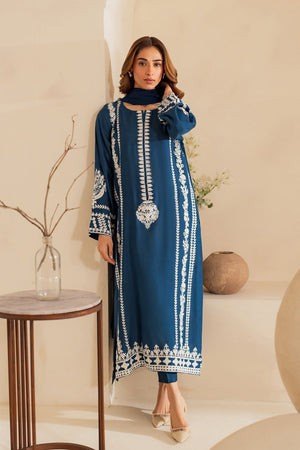 MAAHE - 3PC EMBROIDERED SHIRT WITH CHIFFON DUPATTA AND TROUSER - RB11196