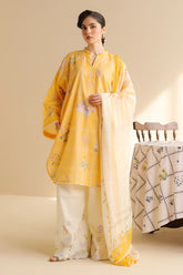 COCO BY ZARA SHAH JAHAN - 3PC PRINTED TANA DORA SHIRT WITH VOIL PRINTED DUPATTA- RB11122