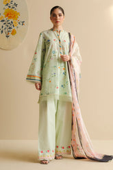 COCO BY ZARA SHAH JAHAN - 3PC PRINTED TANA DORA SHIRT WITH VOIL PRINTED DUPATTA- RB11117