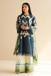 COCO BY ZARA SHAH JAHAN - 3PC PRINTED TANA DORA SHIRT WITH VOIL PRINTED DUPATTA- RB11119