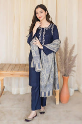 ASLING - 3PC LAWN EMBROIDERED SHIRT WITH PRINTED DUPATTA AND TROUSER- RB11132