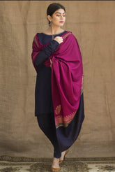 DYOT - 3PC DHANAK EMBROIDERED SHIRT WITH DHANAK SHAWL AND TROUSER - RB11152