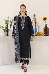 CROSS STITCH - 3PC DHANAK EMBROIDERED SHIRT WITH DHANAK SHAWL AND TROUSER - RB11125