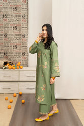 URGE - 3PC DHANAK EMBROIDERED SHIRT WITH DHANAK SHAWL AND TROUSER - RB11130