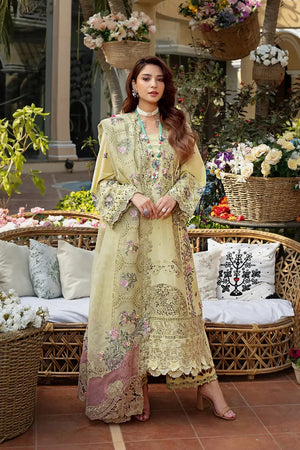 ELAF - 3PC EMBROIDERED SHIRT WITH KHADDI NET DUPATTA AND TROUSER - RB11200
