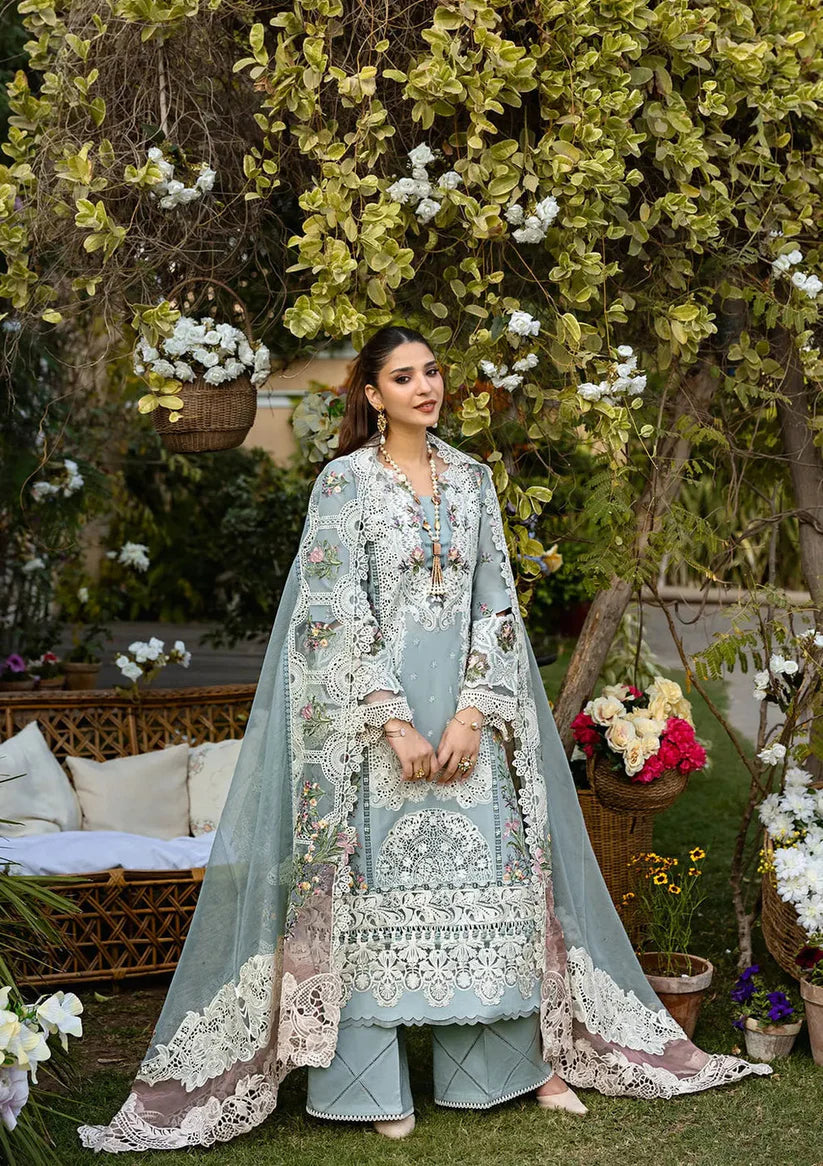 ELAF - 3PC EMBROIDERED SHIRT WITH CHIFFON DUPATTA AND TROUSER - RB11201
