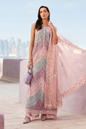 MARIA B - 3PC EMBROIDERED SHIRT WITH CHIFFON DUPATTA AND TROUSER - RB11204