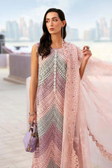 MARIA B - 3PC EMBROIDERED SHIRT WITH CHIFFON DUPATTA AND TROUSER - RB11204