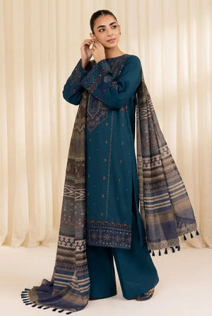 SAPPHIRE - 3PC LAWN EMBROIDERED SHIRT WITH CHIFFON DUPATTA AND TROUSER - RB11215