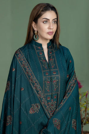 NOOR E FAJJAR - 3PC EMBROIDERED SHIRT WITH CHIFFON DUPATTA AND TROUSER - RB11219