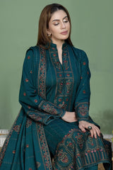 NOOR E FAJJAR - 3PC EMBROIDERED SHIRT WITH CHIFFON DUPATTA AND TROUSER - RB11219