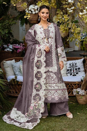 ELAF - 3PC EMBROIDERED SHIRT WITH KHADDI NET DUPATTA AND TROUSER - RB11220
