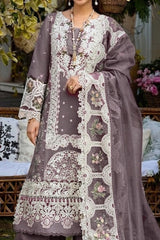 ELAF - 3PC EMBROIDERED SHIRT WITH CHIFFON DUPATTA AND TROUSER - RB11220