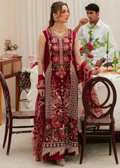 MAHNOOR - 3PC EMBROIDERED SHIRT WITH CHIFFON DUPATTA AND TROUSER - RB11221