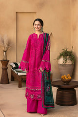 SAIRA RIZWAN- 3PC EMBROIDERED SHIRT WITH PRINTED DUPATTA AND TROUSER - RB11222