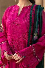 SAIRA RIZWAN- 3PC EMBROIDERED SHIRT WITH PRINTED DUPATTA AND TROUSER - RB11222
