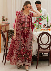 MAHNOOR - 3PC EMBROIDERED SHIRT WITH CHIFFON DUPATTA AND TROUSER - RB11221