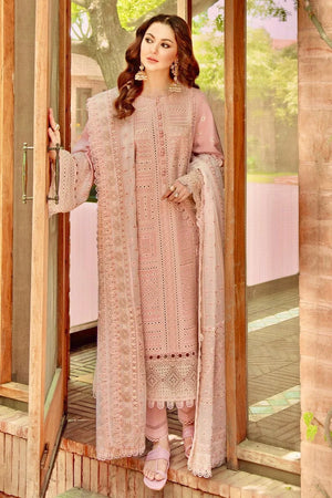 JAZMIN- 3PC EMBROIDERED SHIRT WITH KHADDI NET DUPATTA AND TROUSER - RB11223