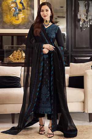 ASIM JOFA- 3PC EMBROIDERED SHIRT WITH CHIFFON DUPATTA AND TROUSER - RB11225