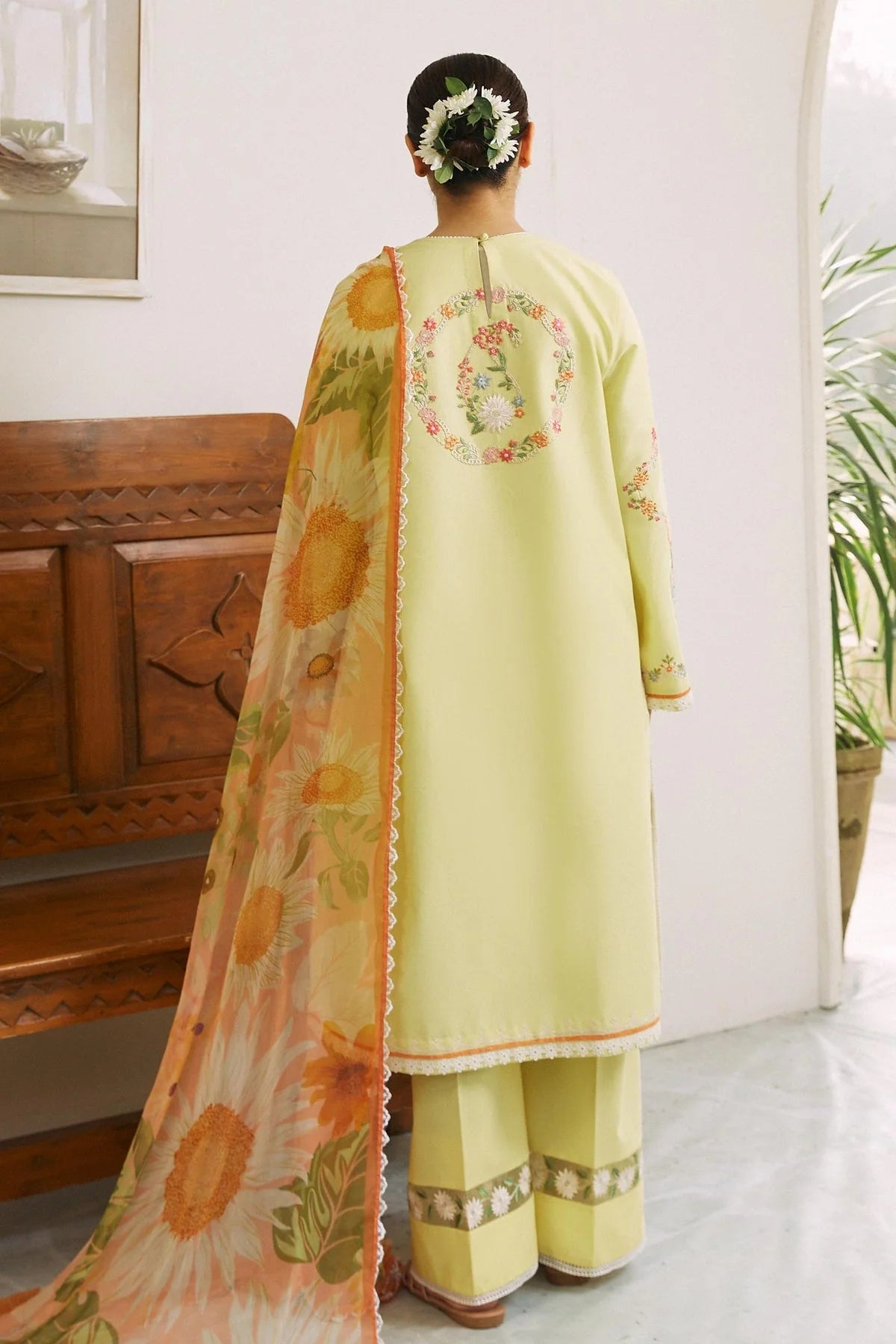 ZARA SHAH JAHAN - 3PC LAWN EMBROIDERED SHIRT WITH PRINTED DUPATTA AND TROUSER - RB11063