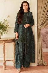 MOHAGNI - 3PC PRINTED SHIRT WITH PATCHES AND CHIFFON DUPATA AND TROUSER - RB11178
