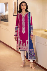 ZAHA - 3PC LAWN EMBROIDERED SHIRT WITH DIAMOND PRINTED DUPATTA AND TROUSER - RB11068