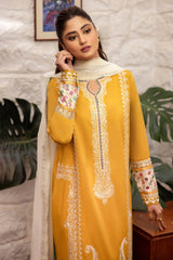 ZAHA - 3PC LAWN EMBROIDERED SHIRT WITH DIAMOND PRINTED DUPATTA AND TROUSER - RB11069