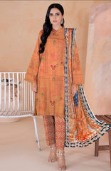 BAKHIYA - 3PC LAWN PRINTED SHIRT WITH LAWN PRINTED DUPATTA AND TROUSER - RB11014