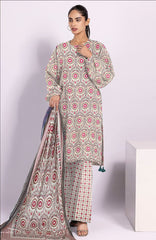 BAKHIYA - 3PC LAWN PRINTED SHIRT WITH LAWN PRINTED DUPATTA AND TROUSER - RB1109