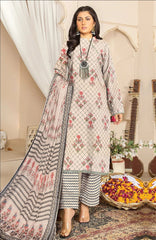 BAKHIYA - 3PC LAWN PRINTED SHIRT WITH LAWN PRINTED DUPATTA AND TROUSER - RB11013