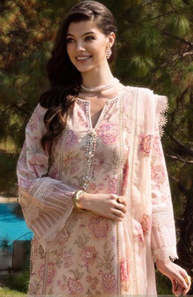 BAREEZE - 3PC LAWN EMBROIDERED SHIRT WITH CHIFFON EMBROIDERED DUPATTA AND TROUSER - RB11032