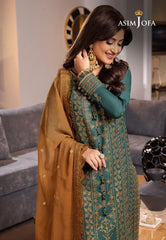 ASIM JOFA - 3PC LAWN EMBROIDERED SHIRT WITH CHIFFON EMBROIDERED DUPPATA AND TROUSER - RB11035