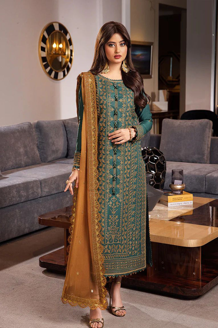 ASIM JOFA - 3PC LAWN EMBROIDERED SHIRT WITH CHIFFON EMBROIDERED DUPPATA AND TROUSER - RB11035