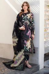 BAROQUE- 3PC PRINTED SHIRT WITH PATCHES AND CHIFFON DUPATA AND TROUSER - RB11166