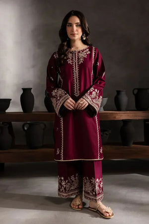 BATIK - 2PC EMBROIDERED SHIRT WITH EMBROIDERED PATCHES AND TROUSER - RB11161