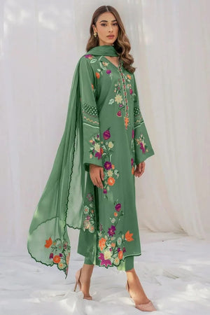 BATIK - 3PC EMBROIDERED SHIRT WITH EMBROIDERED DUPATA AND TROUSER - RB11159
