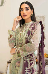 AIK - 3PC LAWN EMBROIDERED SHIRT WITH CHIFFON EMBROIDERED DUPPATA AND TROUSER