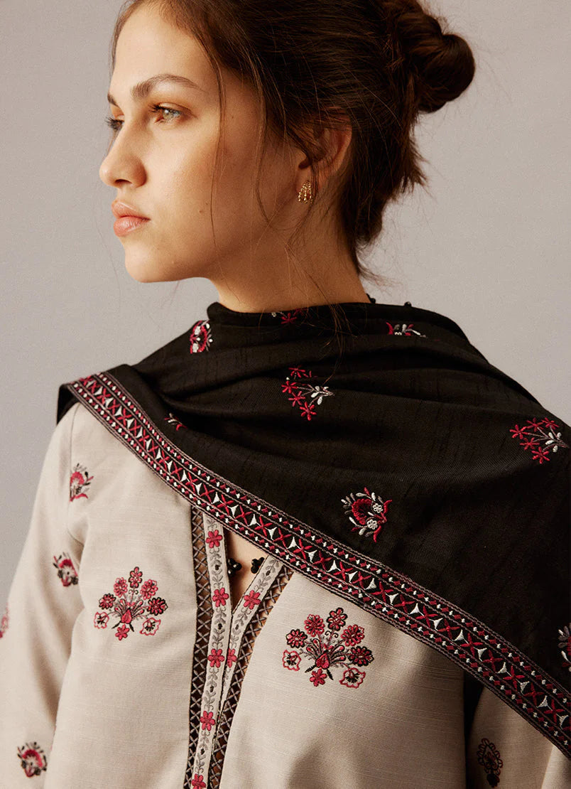 BAREEZE - 3PC LAWN EMBROIDERED SHIRT WITH LAWN EMBROIDERED DUAPTTA AND TROUSER