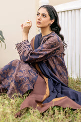 BAROQUE - 3PC KHADDAR PRINTED SHIRT WITH KHADDAR PRINTED DUPATTA AND TROUSER