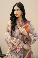 BAROQUE - 3PC KHADDAR PRINTED SHIRT WITH KHADDAR PRINTED DUPATTA AND TROUSER