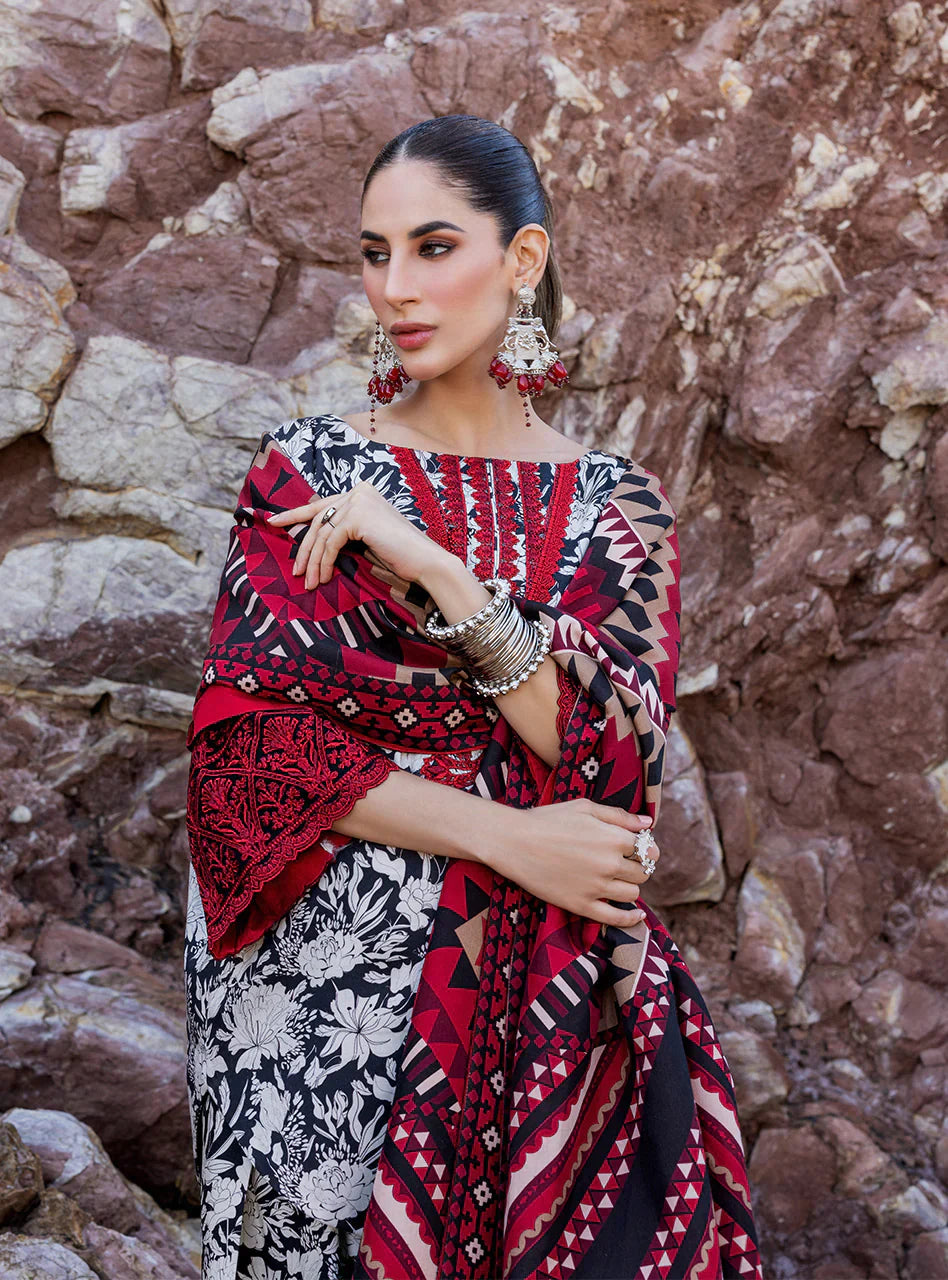 ZAINAB CHOTTANI - 3PC LAWN PRINTED SHIRT WITH LAWN PRINTED DUPATTA AND TROUSER - RB1102