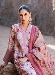 ZAINAB CHOTTANI - 3PC LAWN PRINTED SHIRT WITH LAWN PRINTED DUPATTA AND TROUSER - RB1104