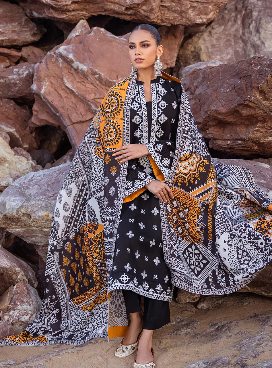 ZAINAB CHOTTANI - 3PC LAWN PRINTED SHIRT WITH LAWN PRINTED DUPATTA AND TROUSER - RB1106