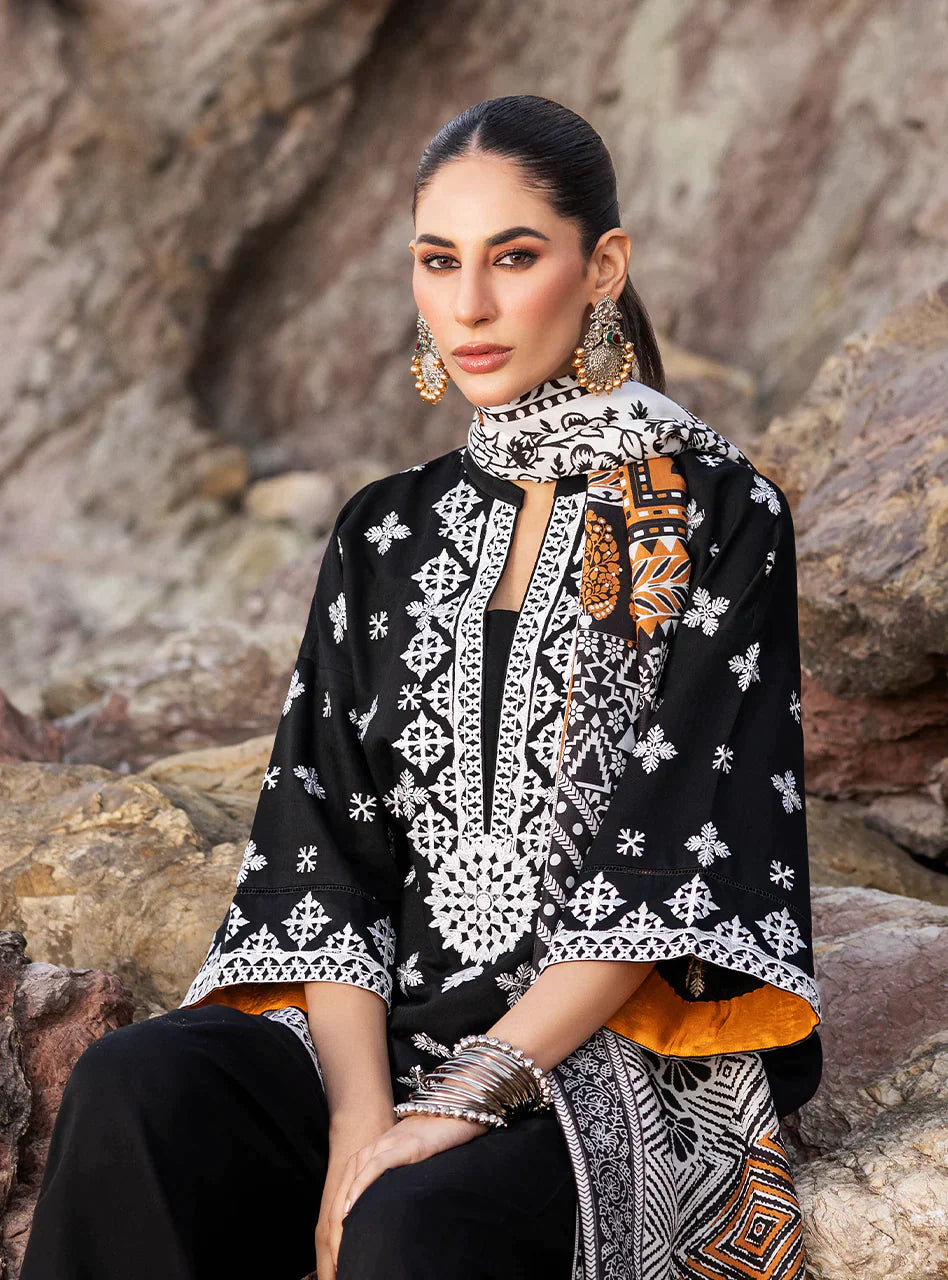 ZAINAB CHOTTANI - 3PC LAWN PRINTED SHIRT WITH LAWN PRINTED DUPATTA AND TROUSER - RB1106