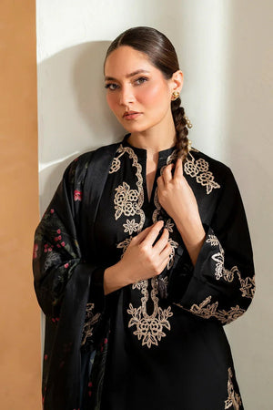 IZNIK - 3PC EMBROIDERED SHIRT WITH CHIFFON DUPATTA AND TROUSER - RB11208