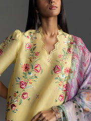 ZARA SHAHJAHAN - 3PC EMBROIDERED SHIRT WITH CHIFFON DUPATTA AND TROUSER - RB11209